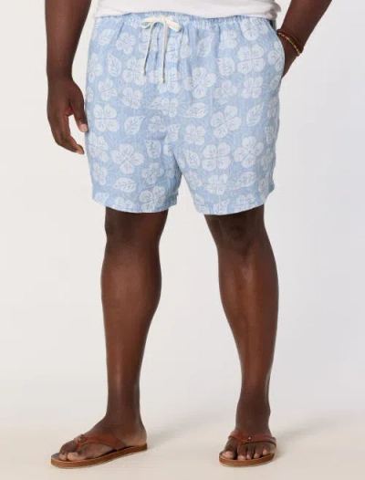 Vineyard Vines Big & Tall Surfside Pull-on Linen Shorts V2 In Multi