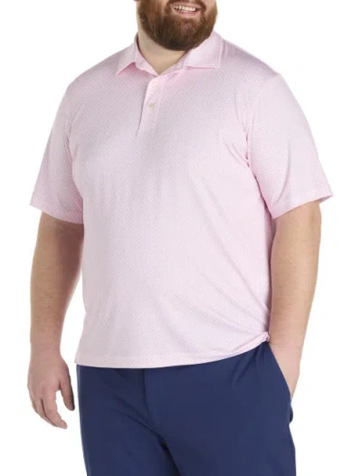 Vineyard Vines Big & Tall Whale Print Sankaty Performance Polo Shirt In Whale Sunset Pink