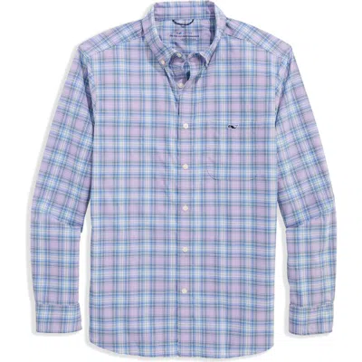 Vineyard Vines Binnacle Plaid Featherweight Performance Button-down Shirt In Blue