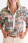 Vineyard Vines Birdie Patchwork Plaid Cotton Shirt In Multi Patchwork