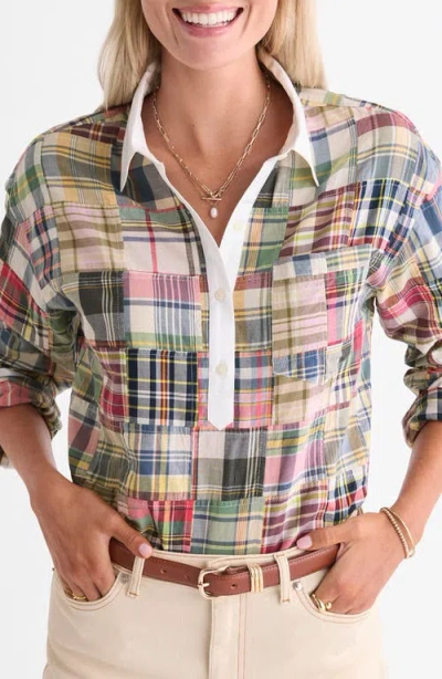 Vineyard Vines Birdie Patchwork Plaid Cotton Shirt In Multi Patchwork