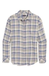 Vineyard Vines Birdie Relaxed Fit Cotton Blend Flannel Button-up Shirt In Blue
