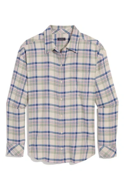 Vineyard Vines Birdie Relaxed Fit Cotton Blend Flannel Button-up Shirt In Blue