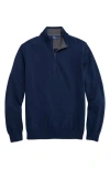 Vineyard Vines Boathouse Quarter Zip Sweater In Blue