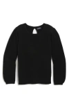 Vineyard Vines Bow Back Merino Wool Blend Sweater In Black