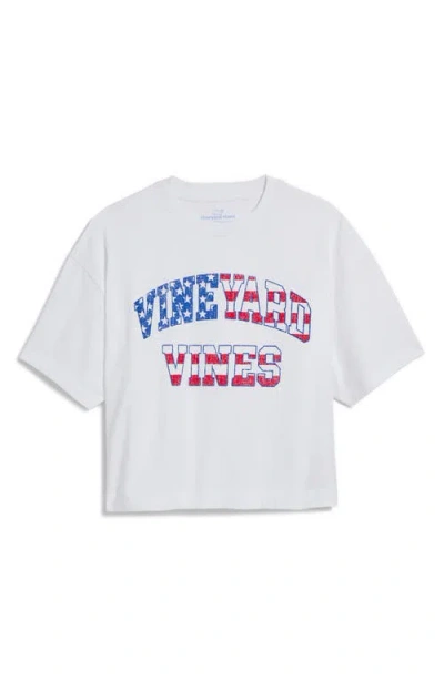 Vineyard Vines Boxy Graphic T-shirt In White