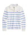 Vineyard Vines Boys' Breton Stripe Quarter Zip Sweater - Little Kid, Big Kid In Coastline