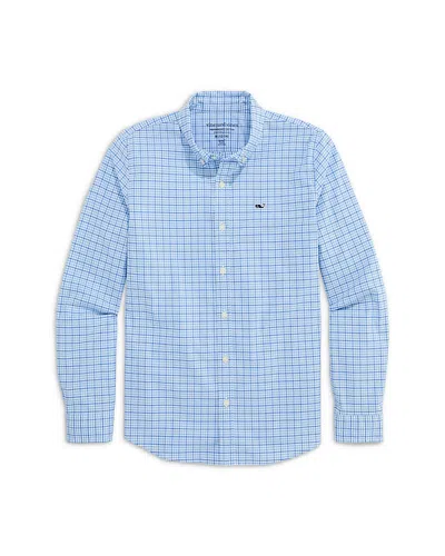Vineyard Vines Boys' Catamaran Check Print Shirt - Big Kid In Blue