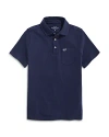 Vineyard Vines Boys' Clean Slub Jersey Polo Shirt - Little Kid, Big Kid In Nautical Navy