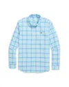 Vineyard Vines Boys' Coconut Key Plaid Featherweight Perf Shirt - Little Kid, Big Kid In Blue