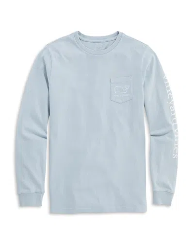Vineyard Vines Boys' Drift Dyed Whale Long Sleeved Tee - Big Kid In Blue