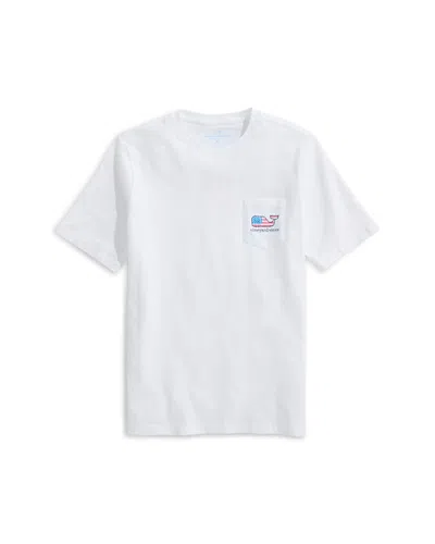 Vineyard Vines Boys' Flag Whale Short Sleeved Pocket Tee - Big Kid