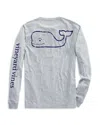 Vineyard Vines Boys' Long-sleeve Vintage Whale Pocket Tee - Little Kid, Big Kid In Gray Heather