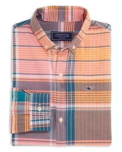 Vineyard Vines Boys' Madras Plaid Whale Shirt - Little Kid, Big Kid In Cayman Plaid