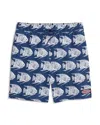 Vineyard Vines Boys' Printed Chappy Swim Trunks - Little Kid, Big Kid In Fish Stamp-moonshine