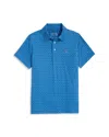 Vineyard Vines Boys' Printed Sankaty Polo - Big Kid In Lax Polo Hull Blue