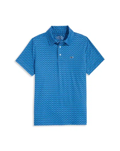 Vineyard Vines Boys' Printed Sankaty Polo - Little Kid In Blue