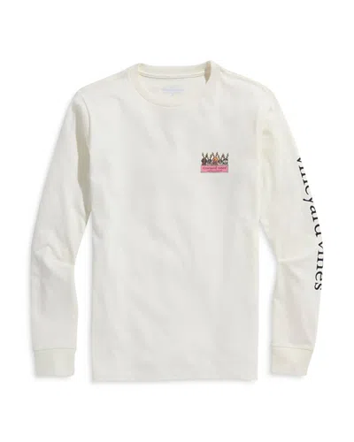 Vineyard Vines Boys' Reindeer Dogs Graphic Long Sleeved Tee - Little Kid, Big Kid In Marshmallow