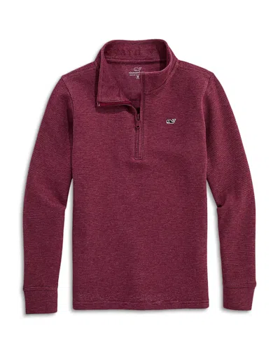Vineyard Vines Boys' Saltwater Quarter Zip Sweatshirt - Little Kid, Big Kid In Purple