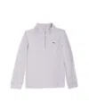 Vineyard Vines Boys' Saltwater Stripe Quarter Zip Mock Neck Sweatshirt - Big Kid In Granite