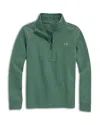 Vineyard Vines Boys' Saltwater Stripe Quarter Zip Mock Neck Sweatshirt - Little Kid, Big Kid In Green