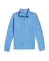 Vineyard Vines Boys' Saltwater Stripe Quarter Zip Mock Neck Sweatshirt - Little Kid In Hull