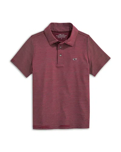 Vineyard Vines Boys' Sankaty Striped Polo - Little Kid, Big Kid In Purple