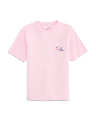 Vineyard Vines Boys' Spring Break Whale Tee - Big Kid In Pink