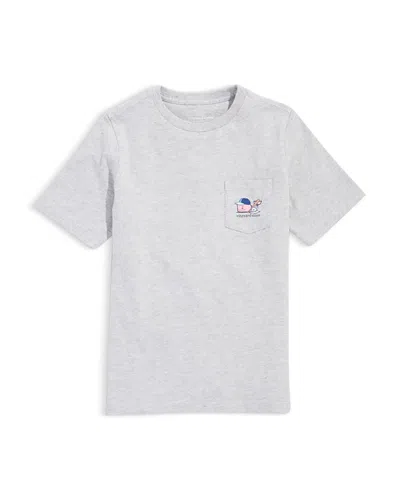 Vineyard Vines Boys' Whale Baseball Player Tee - Little Kid In Grey