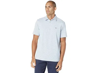 Vineyard Vines Bradley Stripe Sankaty Polo In Blue