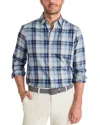 Vineyard Vines Brant Point Tech Twill Plaid Classic Fit Button Down Shirt In Blue