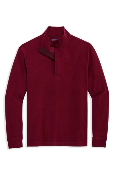 Vineyard Vines Calmwater Quarter Zip Pullover In Burgundy