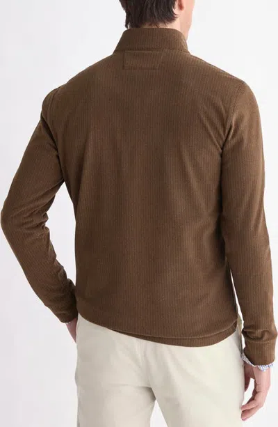 Vineyard Vines Calmwater Quarter Zip Sweater In Brown