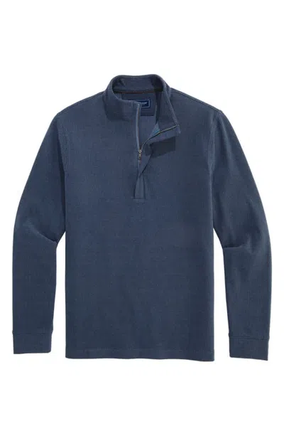 Vineyard Vines Calmwater Quarter Zip Sweater In Blue