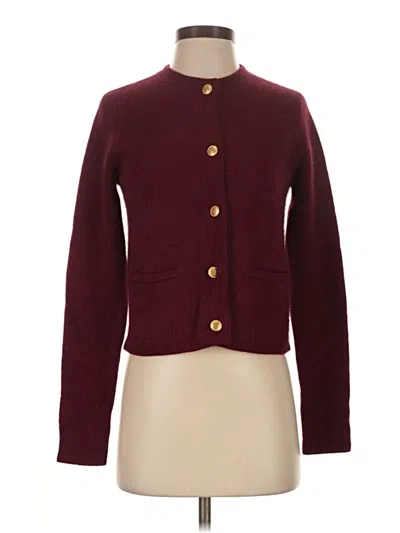 Pre-owned Vineyard Vines Cardigan Sweater In Burgundy