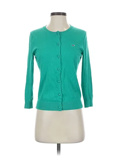 Pre-owned Vineyard Vines Cardigan Sweater In Green