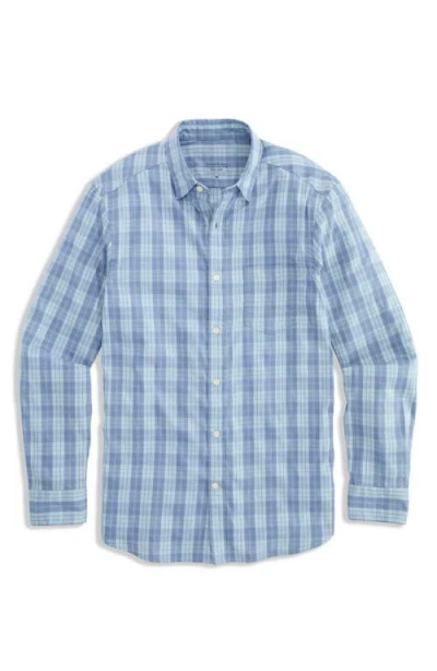Vineyard Vines Carysfort Plaid Performance Button-up Shirt In Blue