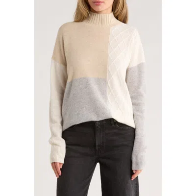 Vineyard Vines Cashmere Mock Neck Sweater In Brown