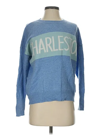 Pre-owned Vineyard Vines Cashmere Pullover Sweater In Blue