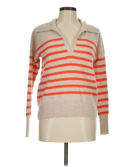 Pre-owned Vineyard Vines Cashmere Pullover Sweater In Orange