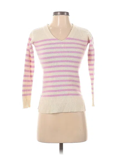 Pre-owned Vineyard Vines Cashmere Pullover Sweater In White