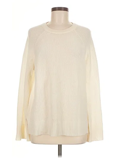 Pre-owned Vineyard Vines Cashmere Pullover Sweater In White