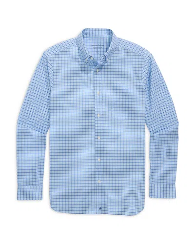 Vineyard Vines Catamaran Check Performance Shirt In Blue