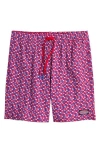 Vineyard Vines Chappy Lobster Print Regular Fit 7 Swim Trunks