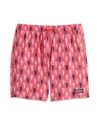 Vineyard Vines Chappy Lobster Print Regular Fit 7 Swim Trunks In Lobster/jetty Red