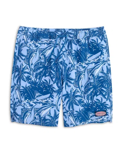 Vineyard Vines Chappy Tropical 7 Swim Shorts In Blue