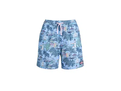 Vineyard Vines Chappy Trunks (toddler/little Kid/big Kid) Boy's Swimwear Keys Toucan : Sm (8-10 Big Kid), Polyester In Blue