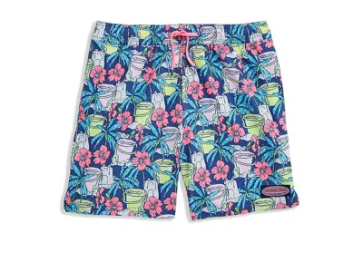 Vineyard Vines Chappy Trunks (toddler/little Kids/big Kids) Boy's Wetsuits One Piece Moonshine : 4t, Polyester/span In Blue