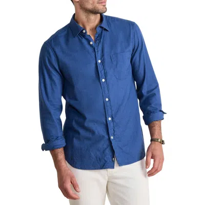 Vineyard Vines Cisco Solid Island Slub Cotton Button-up Shirt In Blue