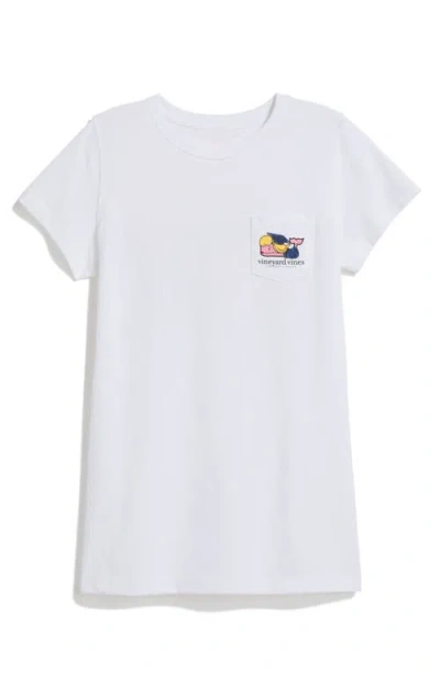 Vineyard Vines Class Of '25 Cotton Graphic Pocket T-shirt In White Cap